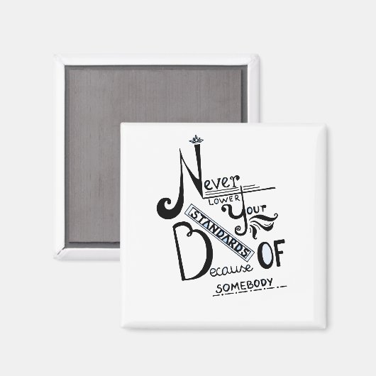 標準引用文を決して下げなやる気を起こさせるい マグネット (正面/裏面)