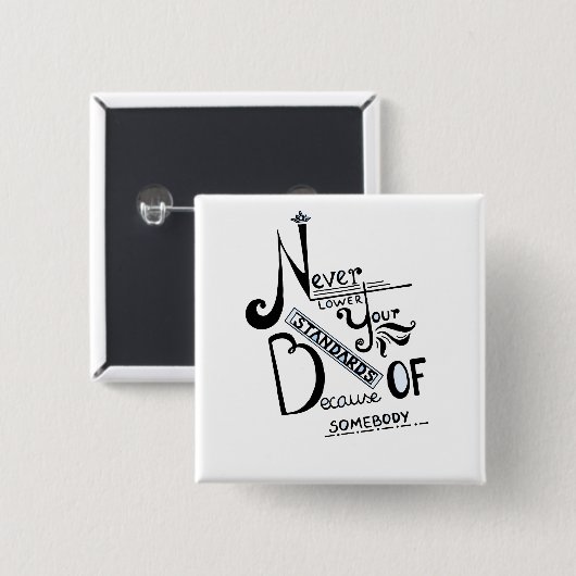 標準引用文を決して下げなやる気を起こさせるい 缶バッジ (正面&裏面)