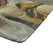 標準旗を縫う（中世の女性） カッティングボード (角)