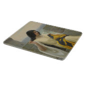 標準旗を縫う（中世の女性） カッティングボード (角)