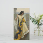 標準旗を縫う(中世の女性) カード (スタンド正面)