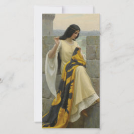 標準旗を縫う（中世の女性） カード