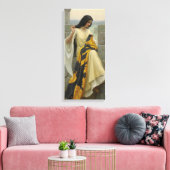 標準旗を縫う（中世の女性） キャンバスプリント (インサイチュ (リビング))