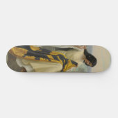 標準旗を縫う（中世の女性） スケートボード (横)