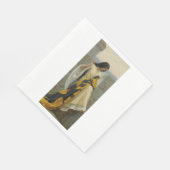 標準旗を縫う（中世の女性） スタンダードランチョンナプキン (角)