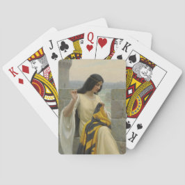 標準旗を縫う（中世の女性） トランプ