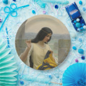 標準旗を縫う（中世の女性） ペーパープレート (パーティー)