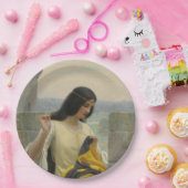 標準旗を縫う（中世の女性） ペーパープレート (パーティー)