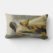 標準旗を縫う(中世の女性) ランバークッション (裏面)