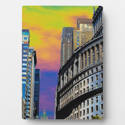 標準油建物ニューヨークシティUSAポスター フォトプラーク (正面)