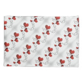 標準独身のサイズの柱ケース/ハート 枕カバー (裏面)