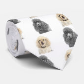 標準的なおよびミニチュアプードルのタイ ネクタイ (ロール)