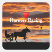 標準的なトロッティング競走馬のシール スクエアシール (正面)