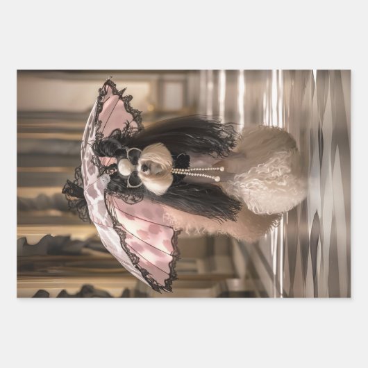 標準的なフランスのファッション滑走路の切り離し ラッピングペーパーシート (正面3)