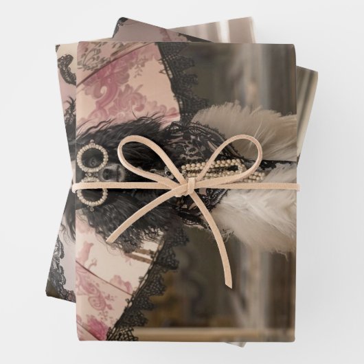 標準的なフランスのファッション滑走路の切り離し ラッピングペーパーシート (インサイチュ)