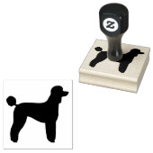 標準的なプードルドッグブリードシルエット ラバースタンプ (押印)