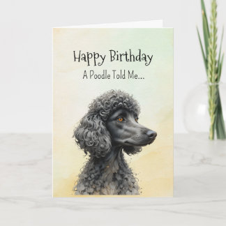 標準的なプードルパーソナリティ誕生日おもしろい動物 カード