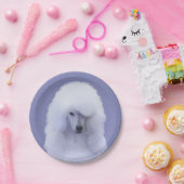 標準的なプードル·ホワ絵画イト-オリジナル·ドッグ·アート ペーパープレート (パーティー)