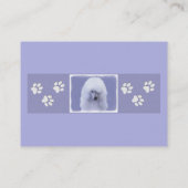 標準的なプードル·ホワ絵画イト-オリジナル·ドッグ·アート 名刺 (裏面)