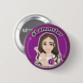 標準的なボタンの紫色 缶バッジ (正面&裏面)