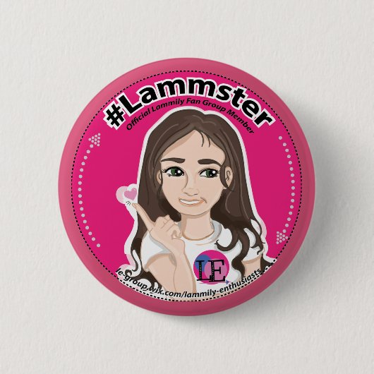 標準的なボタンピンク 缶バッジ (正面)