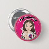 標準的なボタンピンク 缶バッジ (正面&裏面)