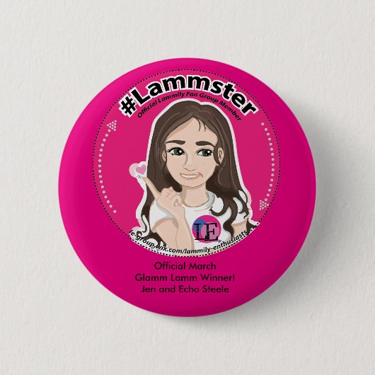 標準的なボタンピンク 缶バッジ (正面)
