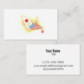 標準的な名刺の~の日米の友情 名刺 (正面/裏面)