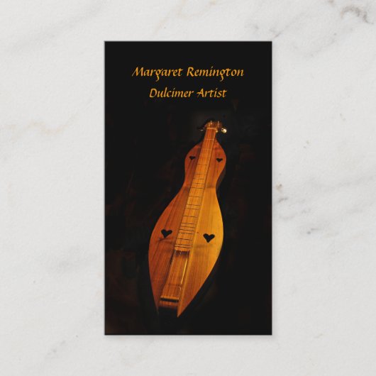 標準的な名刺Dulcimerのミュージシャンのパック 名刺 (正面)