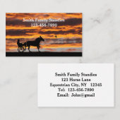 標準的な競走馬の名刺 名刺 (正面/裏面)