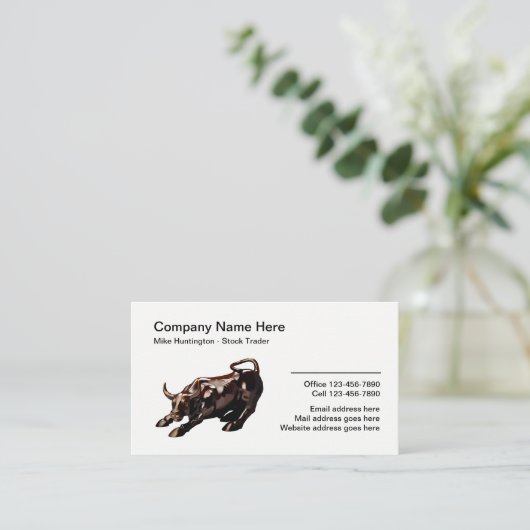 標準的な貿易業者のプロフェッショナルウォールストリート 名刺 (スタンド正面)