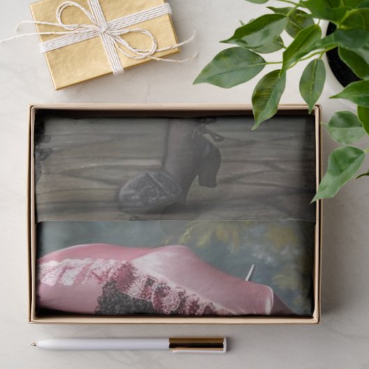 標準的な黒いプードルのビクトリアン服装のデコページ 薄葉紙 (ギフト)