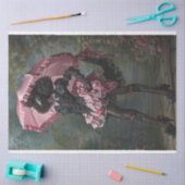 標準的な黒いプードルのビクトリアン服装のデコページ 薄葉紙 (クラフト)