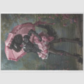 標準的な黒いプードルのビクトリアン服装のデコページ 薄葉紙 (正面)