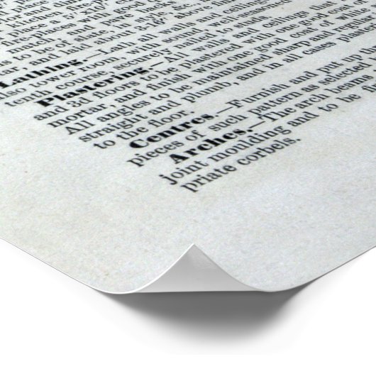 標準的な1882ホームの計画とビクトリアン仕様 ポスター (角)