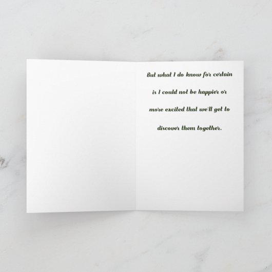 標準的な5" x 7"の折りたたみ式グリーティングカード カード (内部)