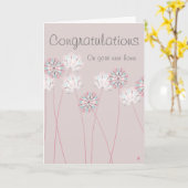 標準的な5x7カードと封筒 - おめでとう、新しいお家 カード (黄色い花)