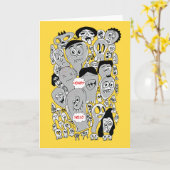 標準的な、12.7 cm x 17.8 cm 折りたたみ式グリーティングカード カード (黄色い花)