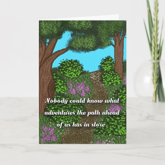 標準的な、5" x 7" の折りたたみ式グリーティングカード カード (正面)