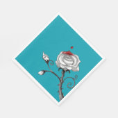 標準紙ナプキンス絵を描ズ's theバラレッド' スタンダードランチョンナプキン (角)