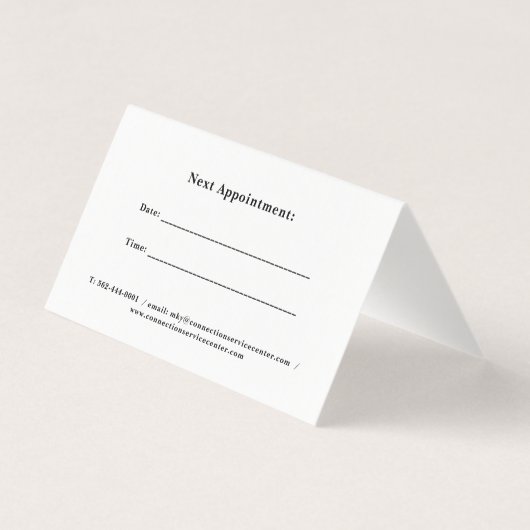 標準、3.5インチx 2.0インチ名刺 (裏面)