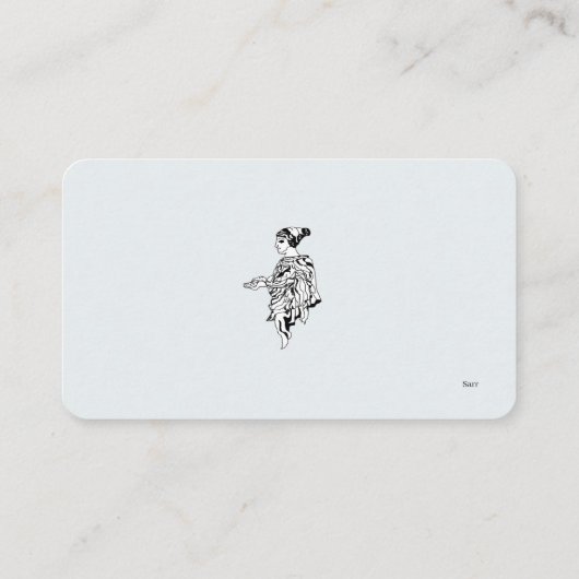 標準、3.5インチx 2.0インチ名刺：ギリシャの彫像 名刺 (裏面)