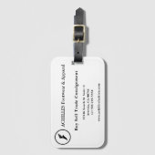 標準、3.5インチx 2.0インチ名刺 ラゲッジタグ (正面縦)