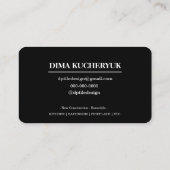 標準、3.5インチx 2.0インチ名刺 名刺 (裏面)