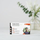 標準、3.5インチx 2.0インチ名刺 名刺 (スタンド正面)