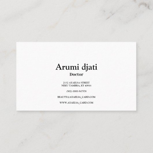 標準、3.5インチx 2.0インチ名刺 名刺 (裏面)