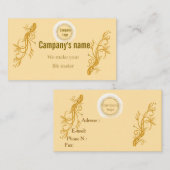 標準、3.5インチx 2.0インチ金ゴールドエレガントフローラ事業 名刺 (正面/裏面)