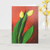 標準、5" x 7"折り畳みグリーティングカード空白の カード (黄色い花)