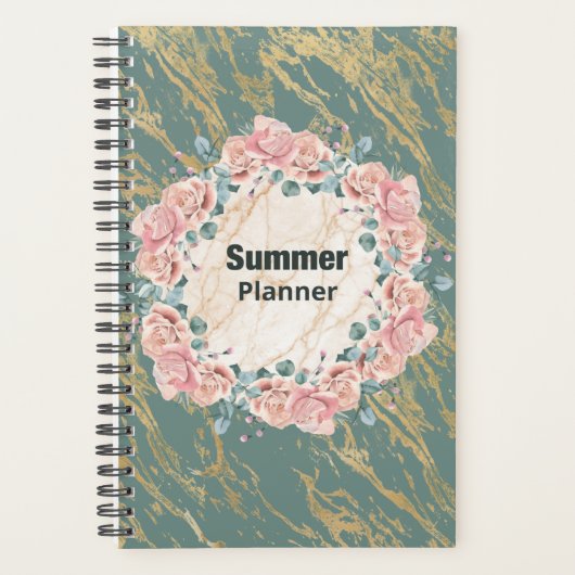 標準（8.5インチx 11インチ）、懸命カバー、ブラックスパイラルPl プランナー手帳 (正面)