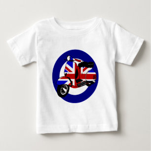 標的にモダン対する英国スクーター ベビーTシャツ